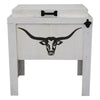 Longhorn Face Single Cooler - White