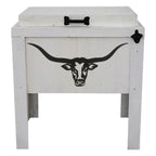 Longhorn Face Single Cooler - White