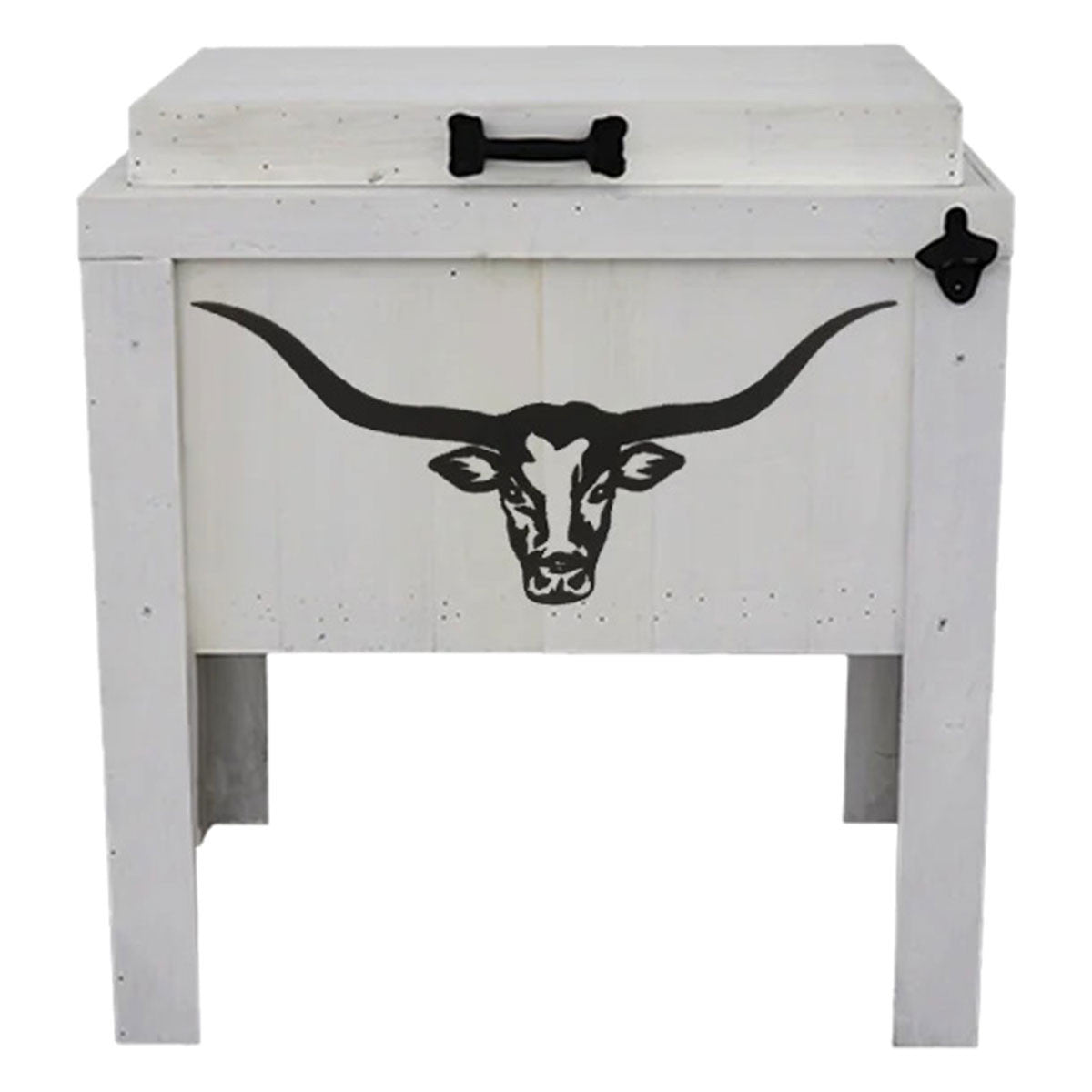 Longhorn Face Single Cooler - White
