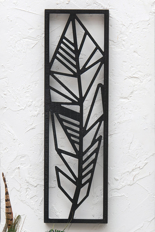 Abstract Feather Wood Wall Art - 1 - CLEARANCE