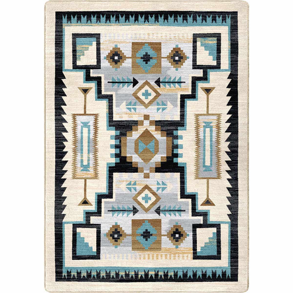 Crosswinds Turquoise Rug - 5 x 8