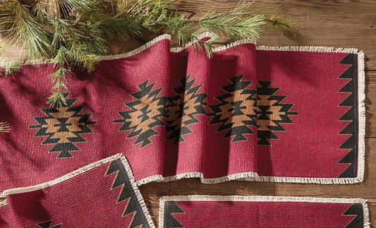 Red Sunrise Southwest Table Runner - 54 Inch - OVERSTOCK