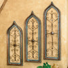 Distressed Turquoise Window Wall Hangings - Set of 3