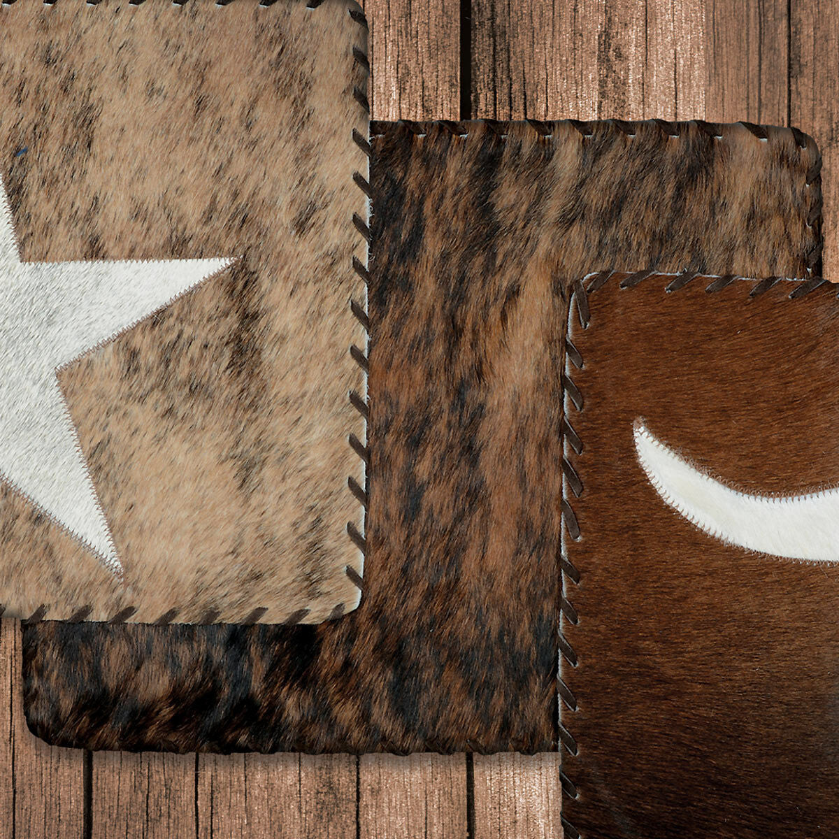 Plain Cowhide Placemat - Set of 4