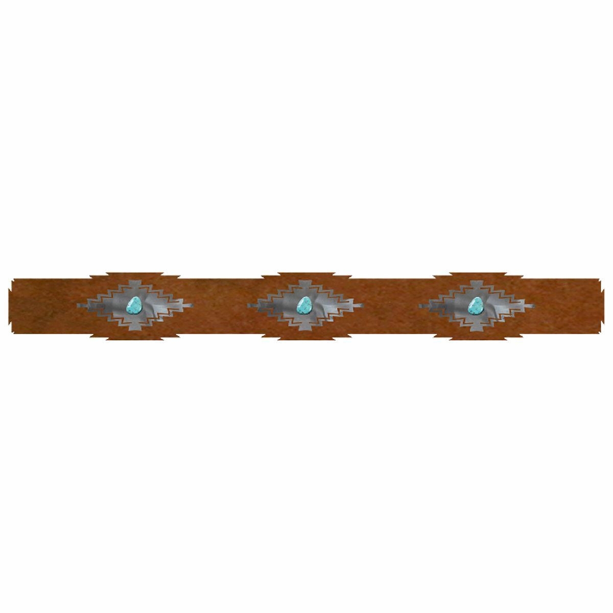Desert Diamond Rug Rail with Turquoise - 36 Inch