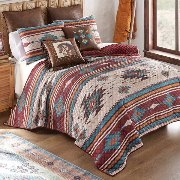 Adobe Sky Quilt Bed Set - Queen