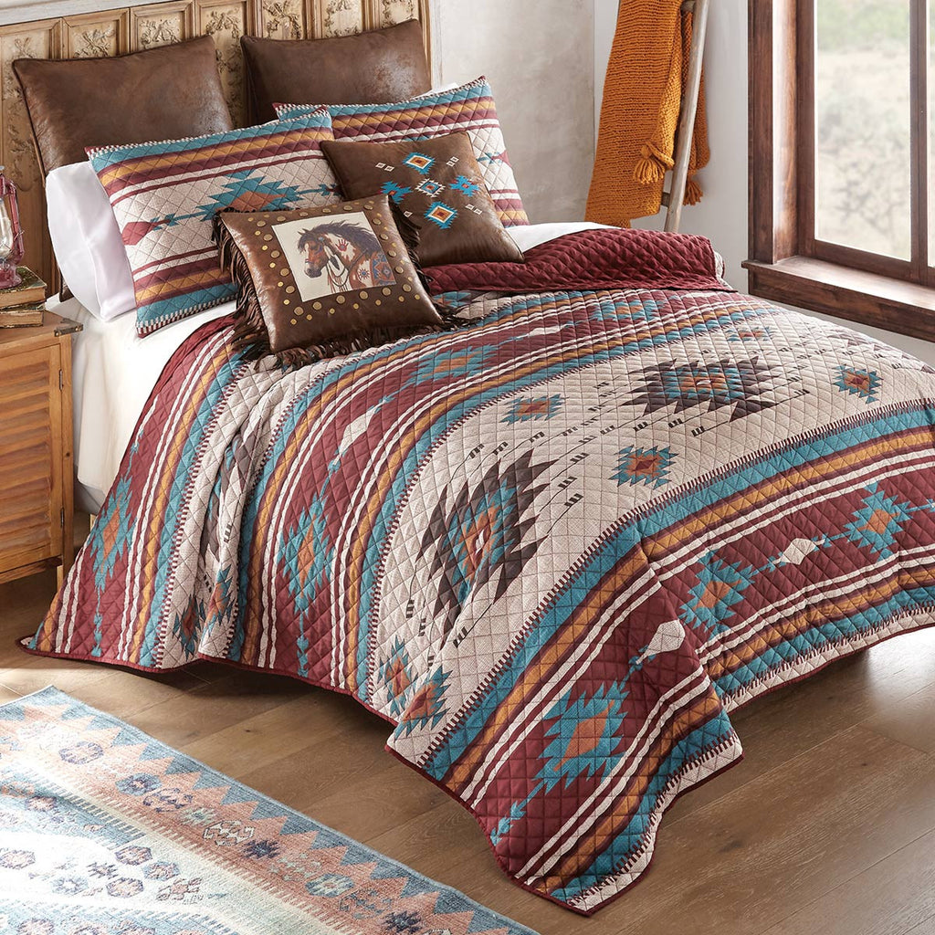 Adobe Sky Quilt Bed Set - Queen