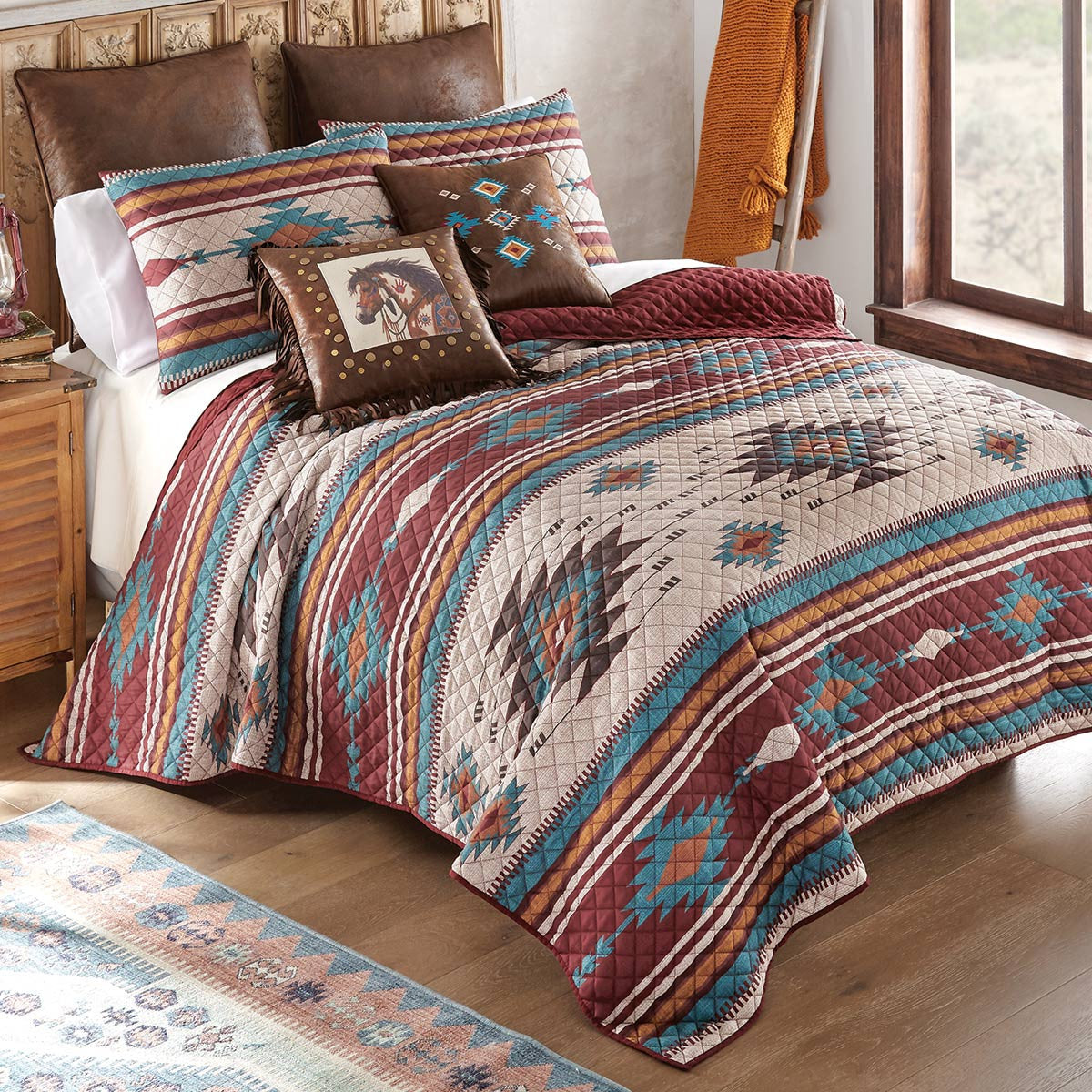 Adobe Sky Quilt Bed Set - Queen