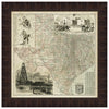 Map of Texas Framed Print