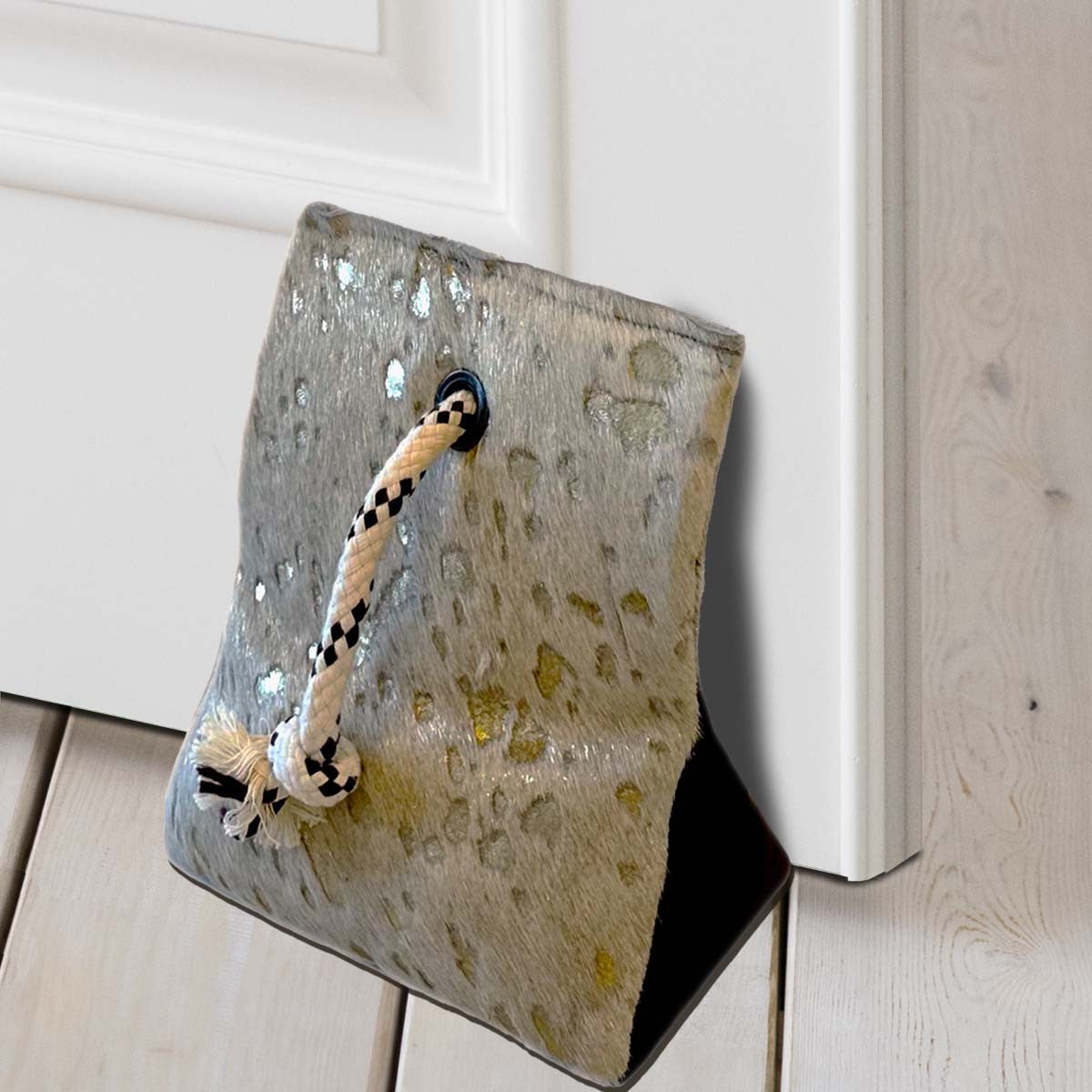 Cowhide Gold Door Wedge