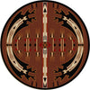 Horse Blanket Brown Rug - 8 Ft. Round