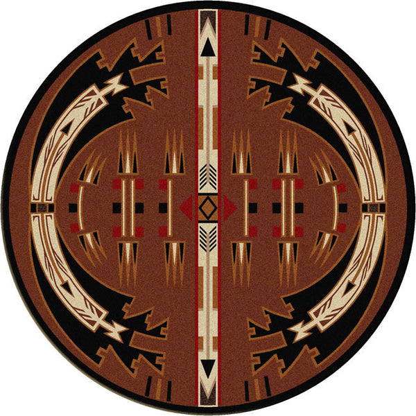 Horse Blanket Brown Rug - 8 Ft. Round