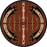 Horse Blanket Brown Rug - 8 Ft. Round