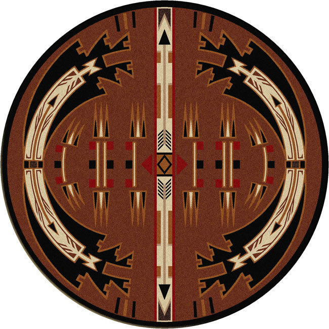 Horse Blanket Brown Rug - 8 Ft. Round