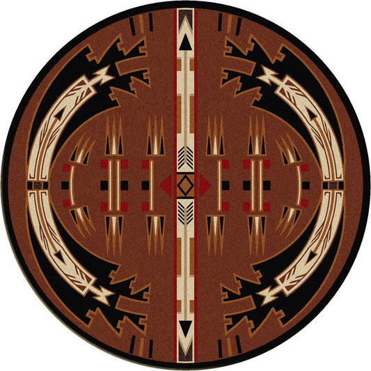 Horse Blanket Brown Rug - 8 Ft. Round