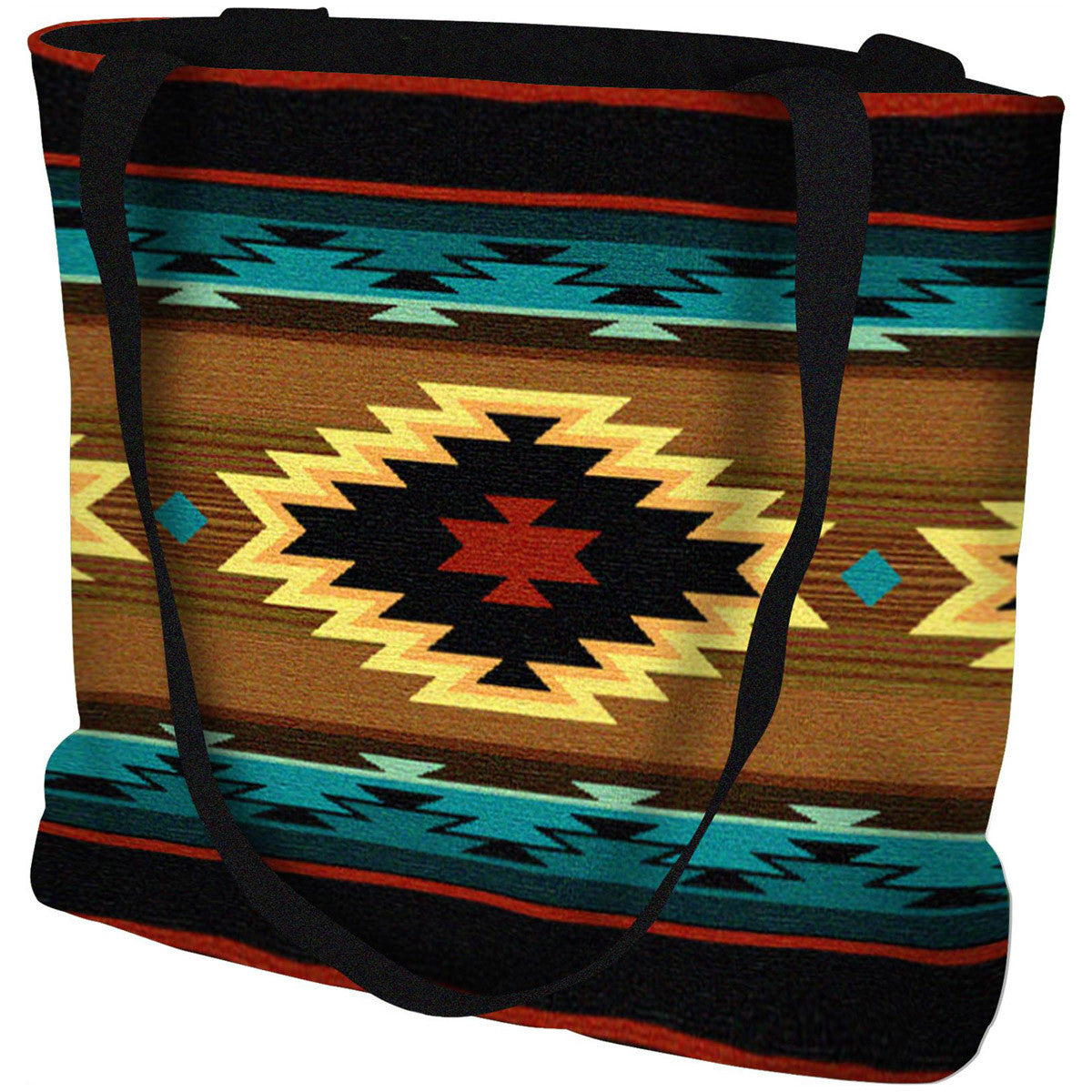 Southwest Geometric Turquoise Tote Bag