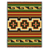 Southwest Geometric Green and Red Throw