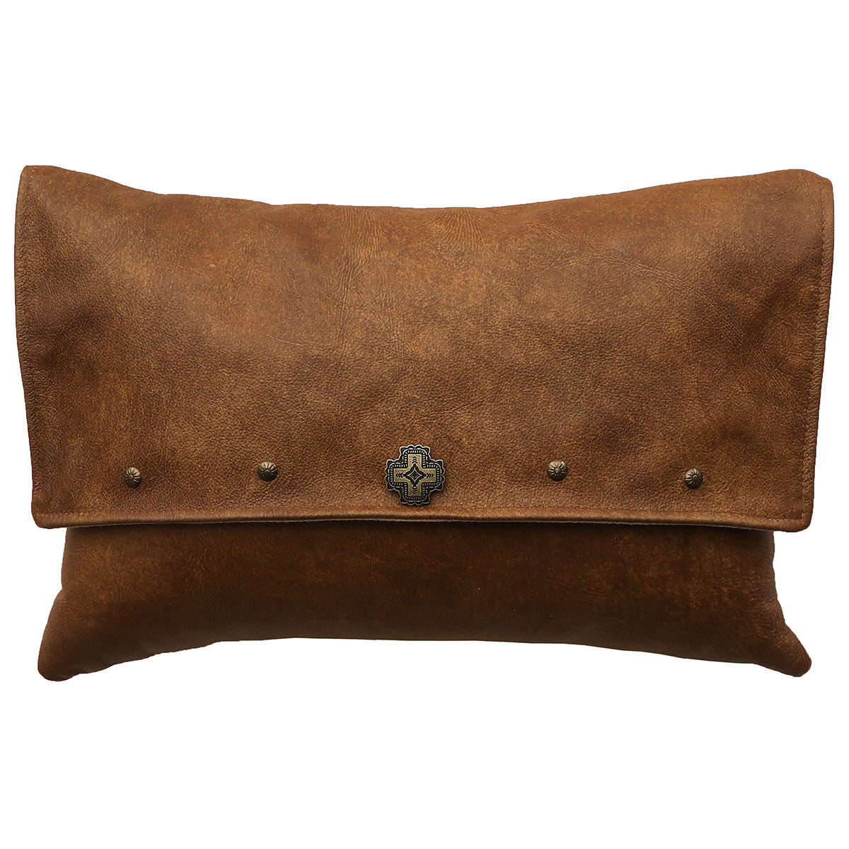 Gentle Fawn Pillow with Leather Back - 12 x 18