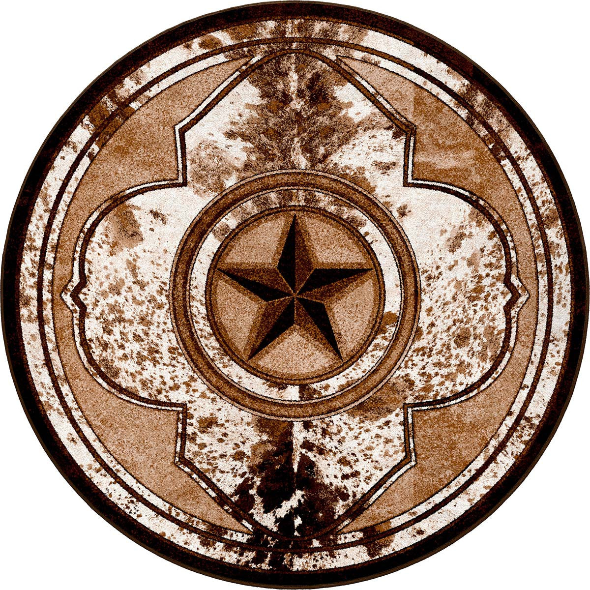 Lone Star Cowhide Rug - 8 Ft. Round