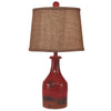 Rustic Crimson Table Lamp
