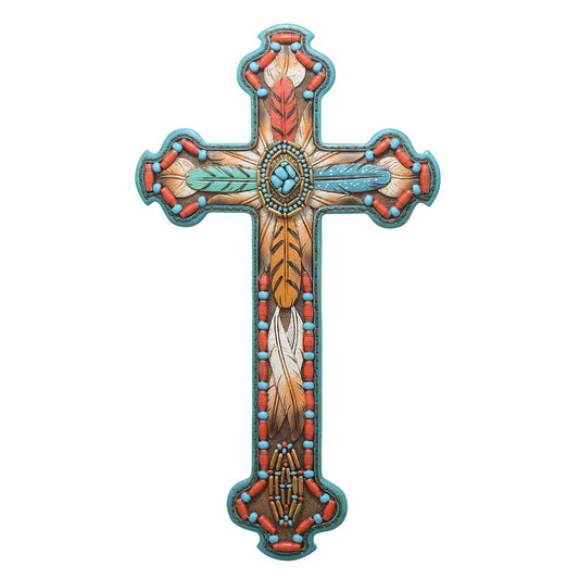 Tribal Feather Wall Cross- SALE