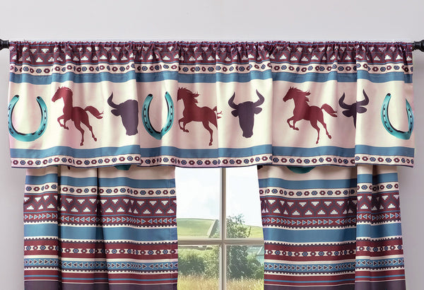 Western Trails Lined Valance - CLEARANCE