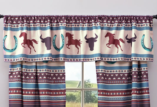 Western Trails Lined Valance - CLEARANCE