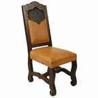 Shepherd Dining Chair with Tooled Leather Panel
