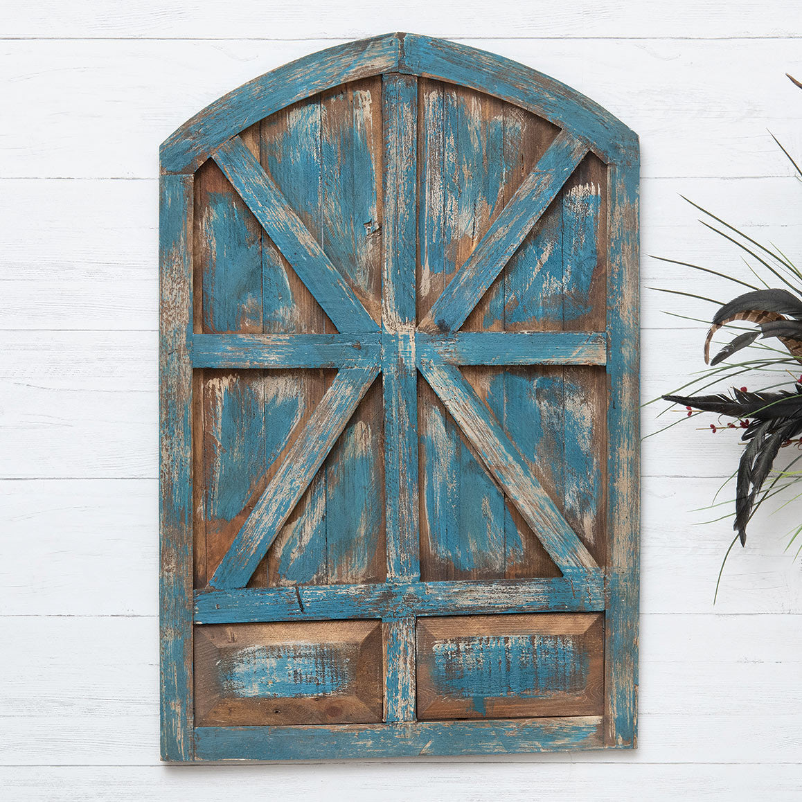 Valley Ranch Rustic Window Wall Art - Turquoise