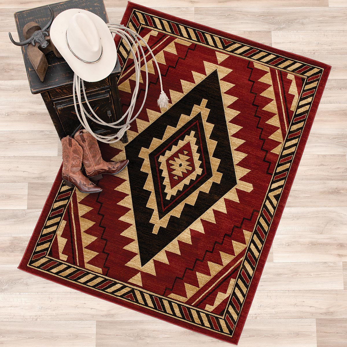 Crimson Diamond Rug - 2 x 3
