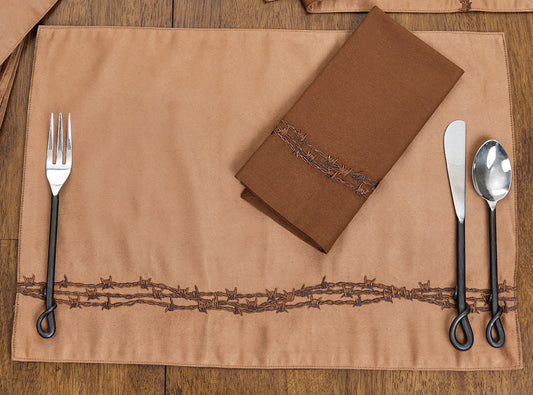 Cowboy Barbed Wire Placemat - Set of 4 - SALE