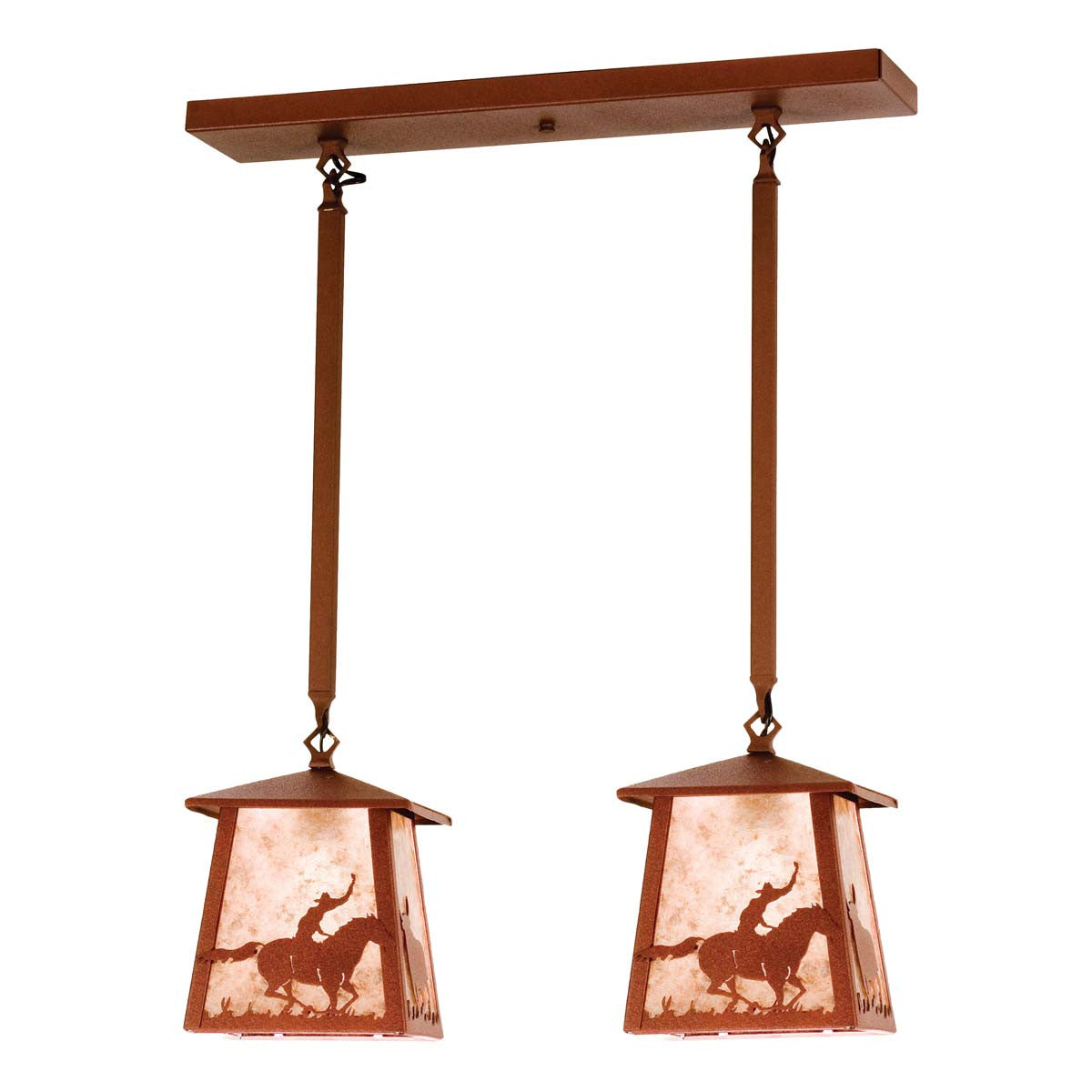 Cattle Roundup 2-Light Island Pendant