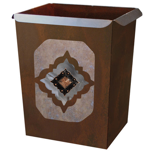 Diamond Copper Concho Waste Basket