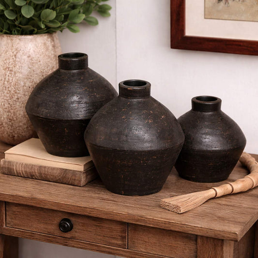 Black Canyon Clay Pots - Set of 3