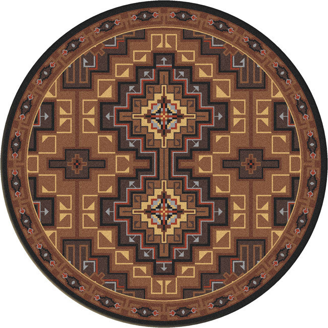 High Rez Southwest Rug - 8 Foot Round