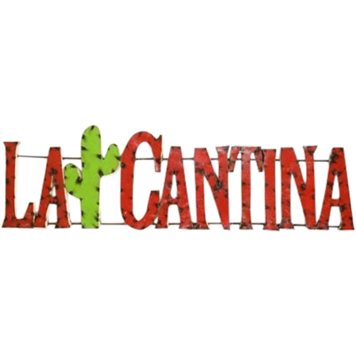 La Cantina Handmade Metal Sign | Lone Star Western Decor