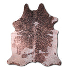 Rose Specked Black & White Cowhide Rug - Large