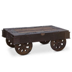 Industrial Chic Rolling Coffee Table