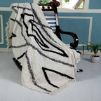 Navy Diamond Path Throw