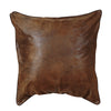 Medium Brown Faux Leather Euro Sham