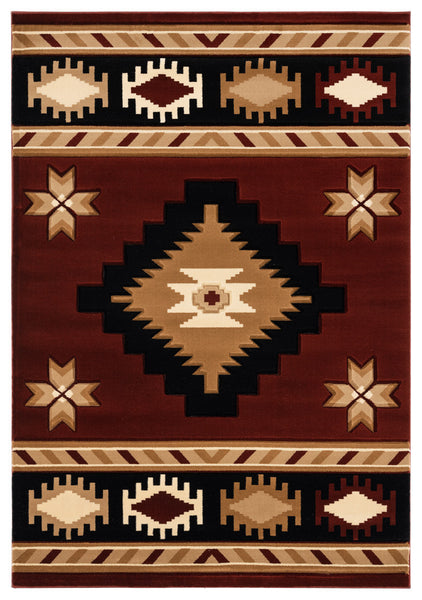 Star Vision Burgundy Rug - 3 x 8