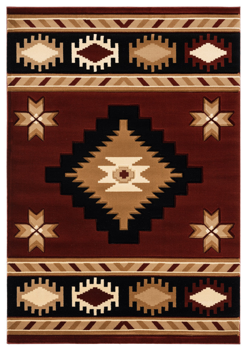 Star Vision Burgundy Rug - 3 x 8