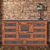 Tooled Leather 72 Inch Buffet