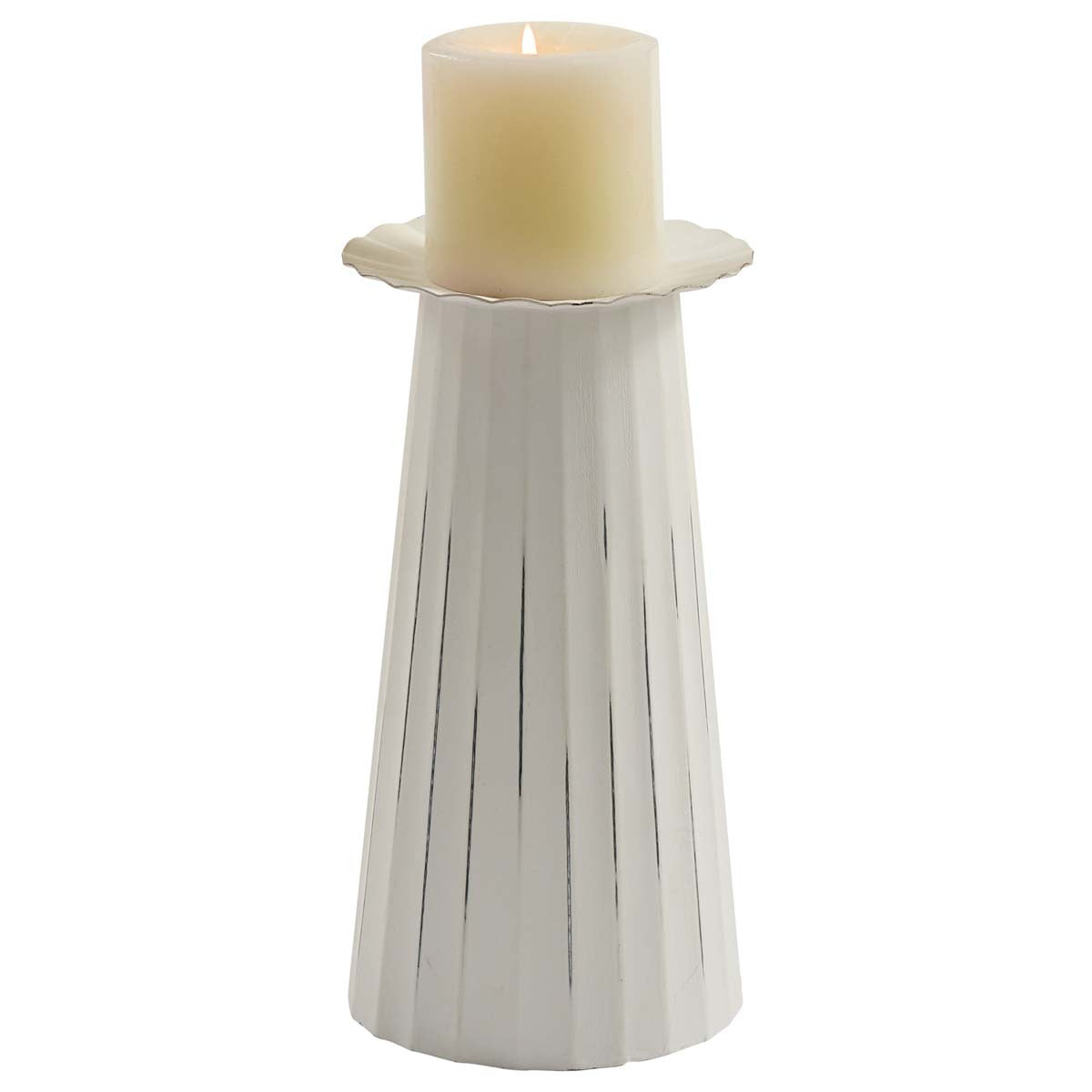 Antiqued Candle Holder - Large