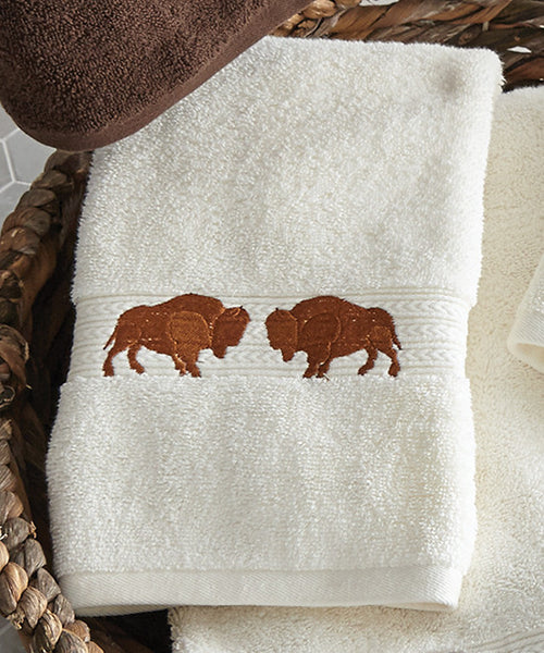 Buffalo Ridge Ivory Hand Towel - CLEARANCE