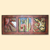 Sun, Cactus and Gecko Frame Metal Wall Art