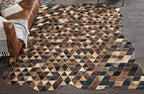 Cowhide Mosaic Rug - Brown - 5 x 9