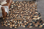 Cowhide Mosaic Rug - Brown - 5 x 9