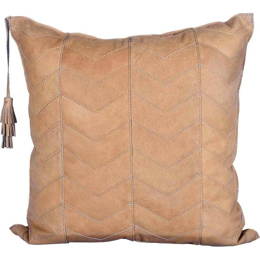 Tan Leather Pillow