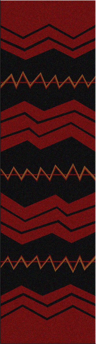 War Path Red Rug - 2 x 8